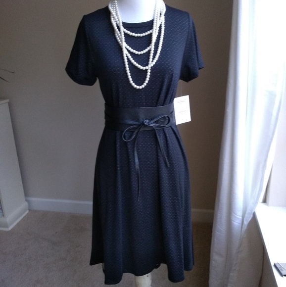 LuLaRoe Dresses & Skirts - Lularoe XS Carly 2019 black with white micro dots